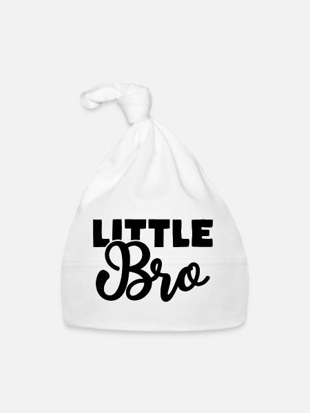 Little Bro - Baby Bio-Mütze - Weiß - Vorne