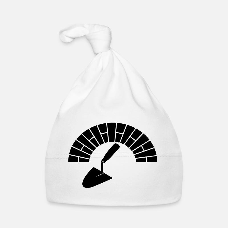 Maurermauersteine mit Kellenlogo Baby Bio-Mütze