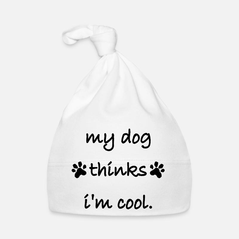Dog thinks in the cool Organic Baby Cap