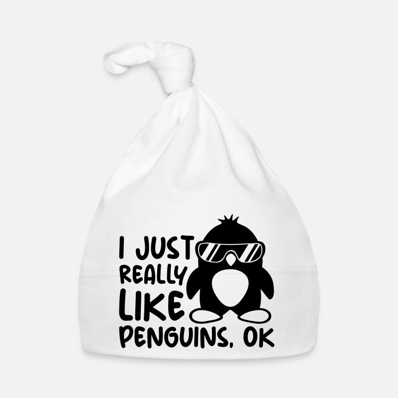 I just like penguins Baby Bio-Mütze