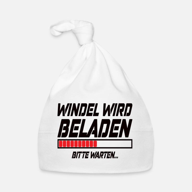 Windel Wird Beladen Bitte Warten... Baby Bio-Mütze