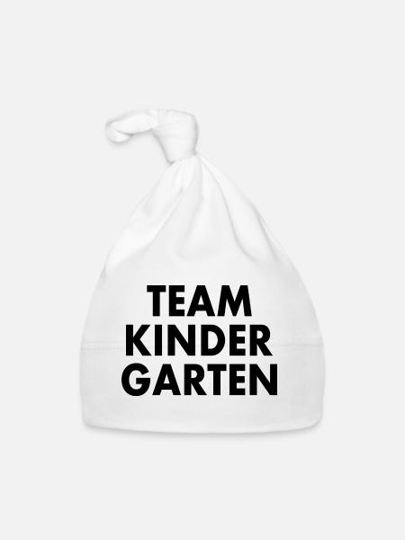 Team kindergarten - Baby Bio-Mütze - Weiß - Vorne