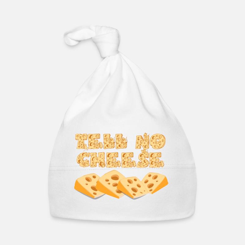Ne dites pas de fromage - Bonnet bio Bébé - blanc