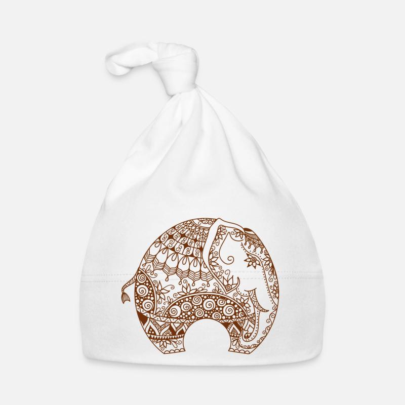 ELEPHANT LINE - Bonnet bio Bébé - blanc