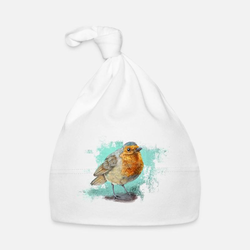 Das Rotkelchen - Baby Bio-Mütze - Weiß