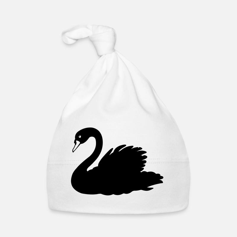 Black swan shadow figure Organic Baby Cap