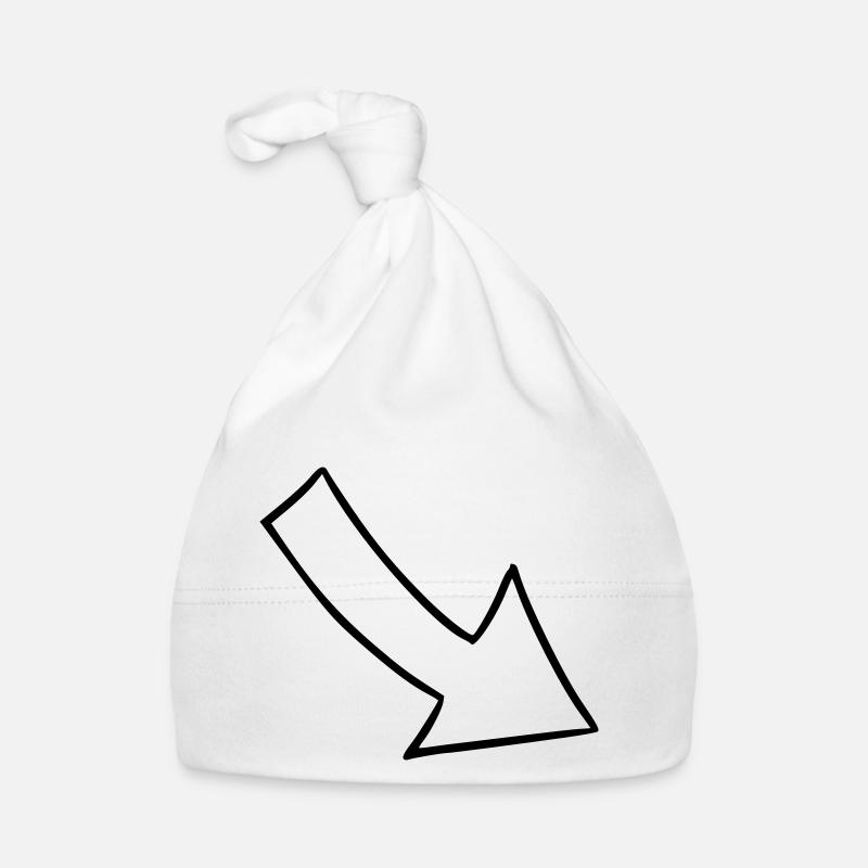 Arrow drawing sketch black Organic Baby Cap