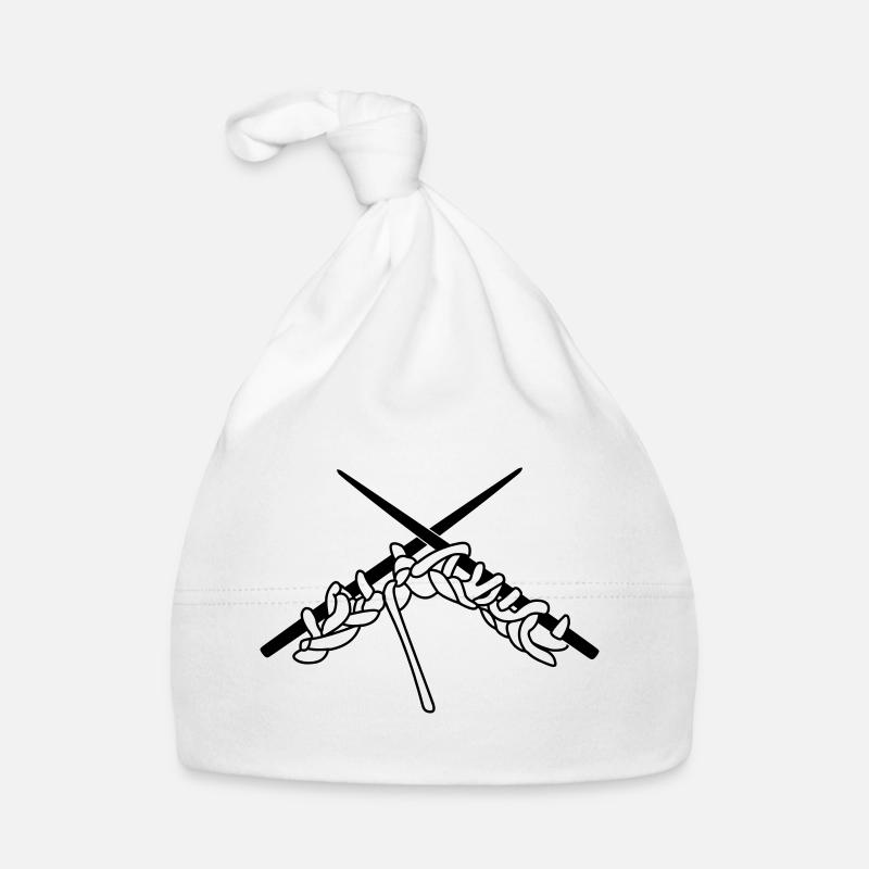 Stricken, Strickstift transparenter Schirm Baby Bio-Mütze