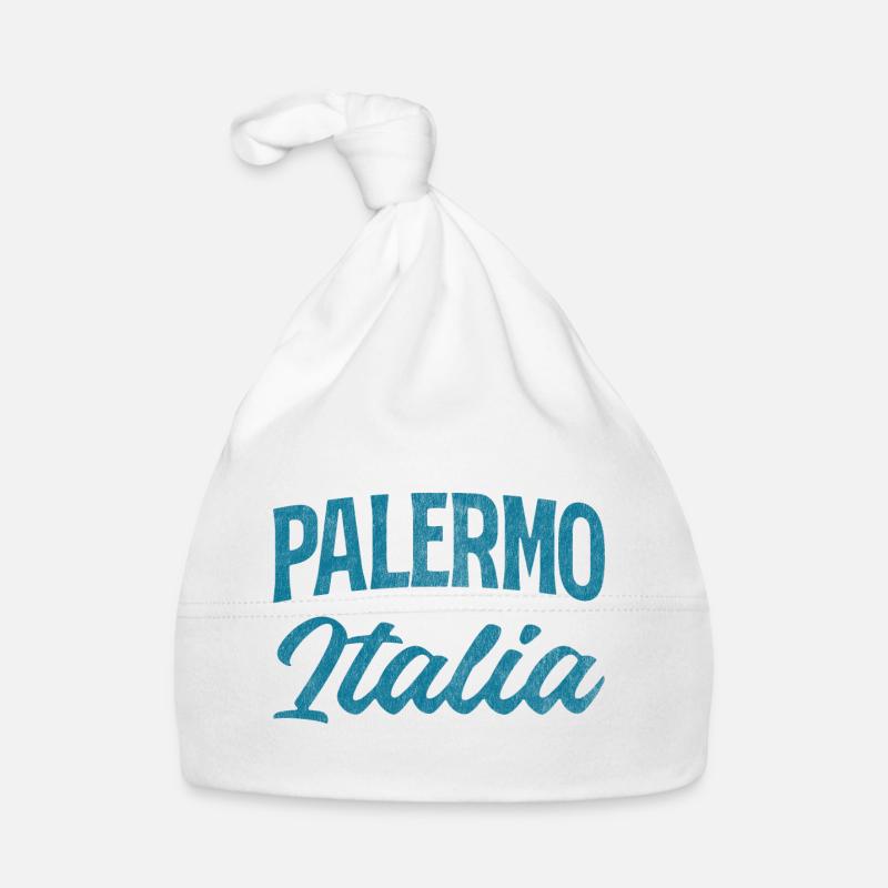 Palermo Italia Script Logo Baby Bio-Mütze