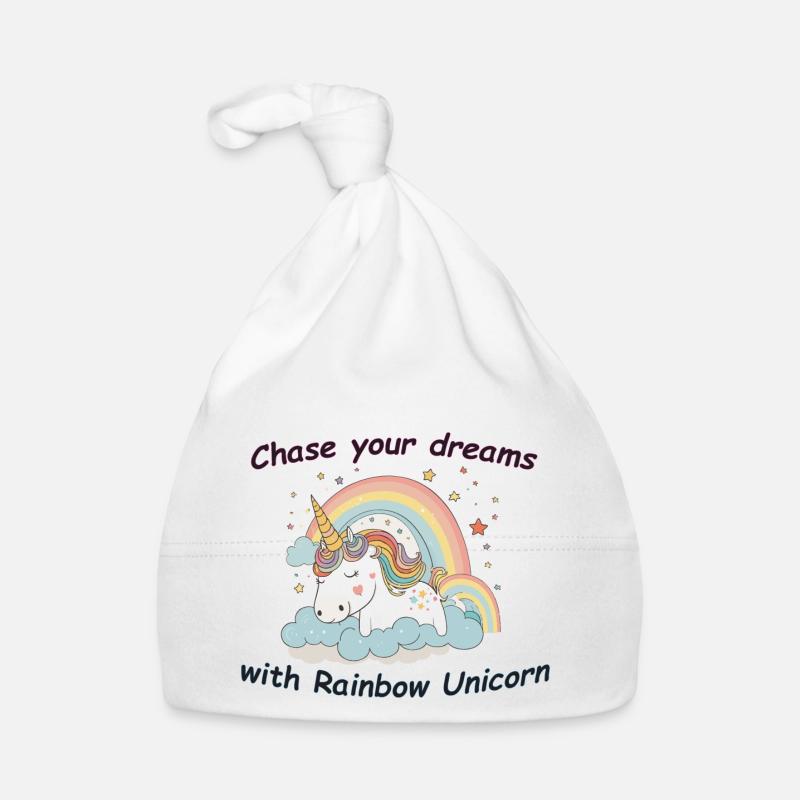 Le rêve d’une licorne - Bonnet bio Bébé - blanc