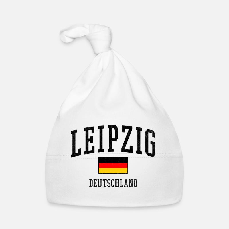 Leipzig Allemagne Design avec drapeau Bonnet bio Bébé
