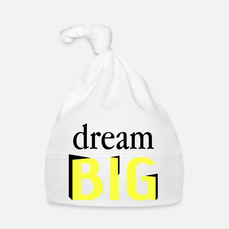 Rêvez grand - Bonnet bio Bébé - blanc