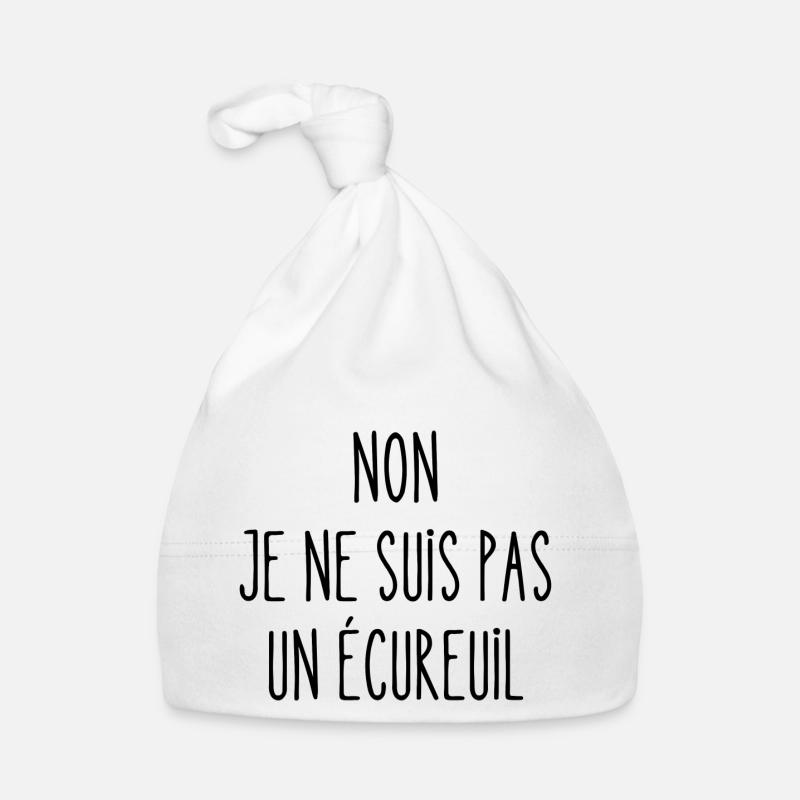 non je ne suis pas un écureuil Bonnet bio Bébé