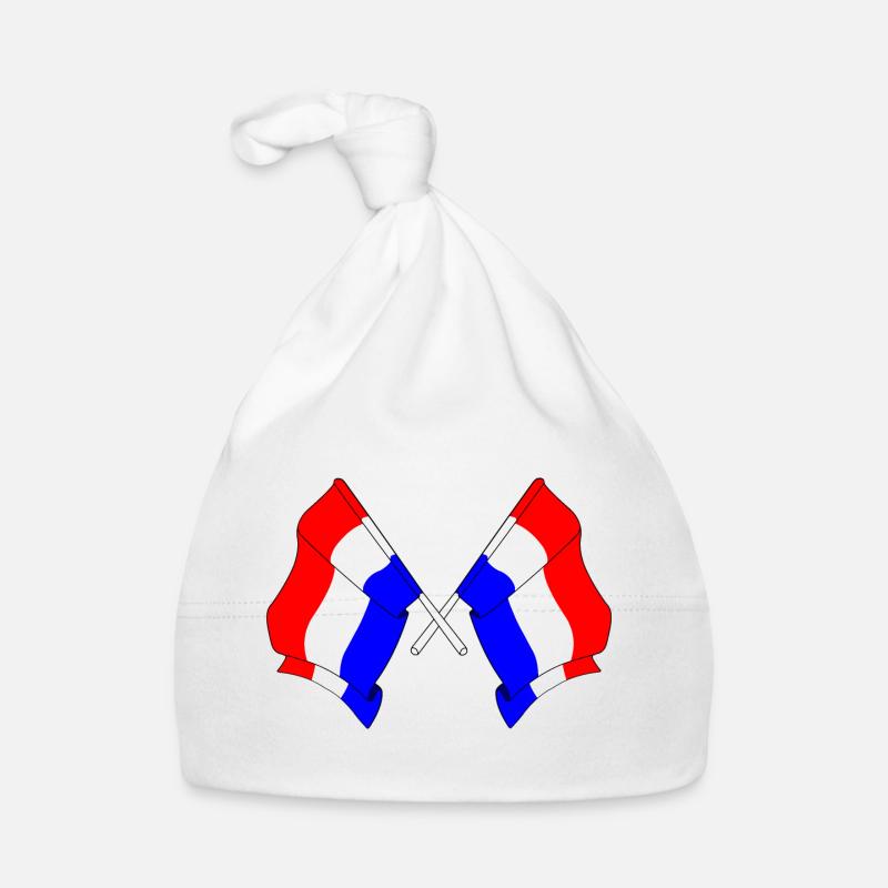 Deux drapeaux Pays-Bas Bonnet bio Bébé