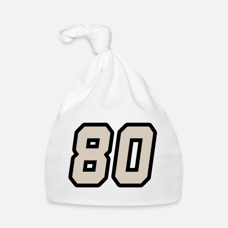 Nummer achtzig 80 Baby Bio-Mütze