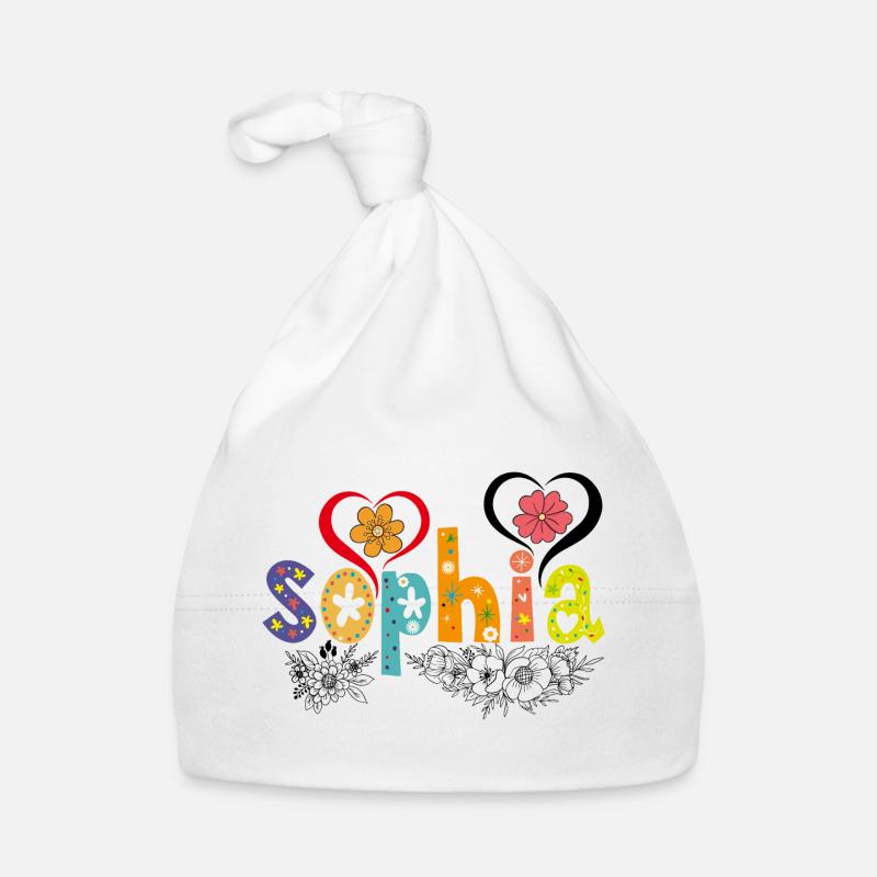 Personalized Sophia Name Organic Baby Cap