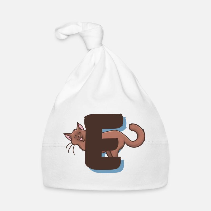 Katze Buchstabe E Baby Bio-Mütze
