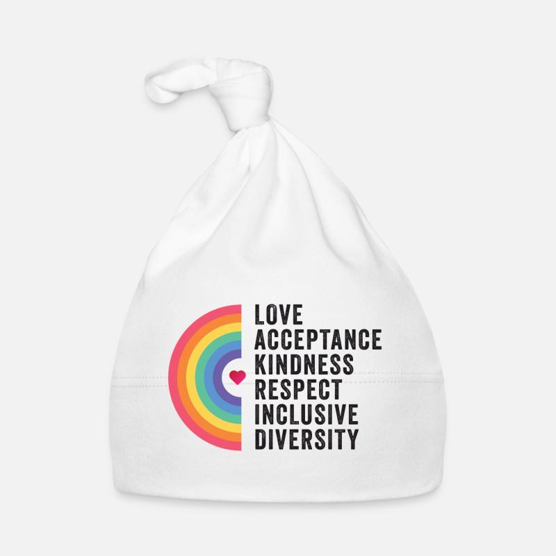 LGBT Pride Month - Love. Acceptance. Kindness. Organic Baby Cap