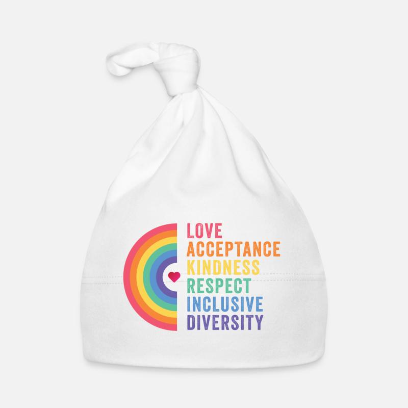LGBT Pride Month - Love. Acceptance. Kindness. Organic Baby Cap