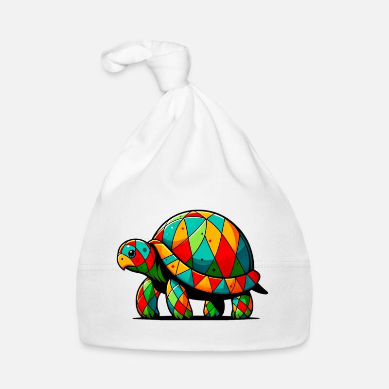 Harlequin Tortoise Organic Baby Cap