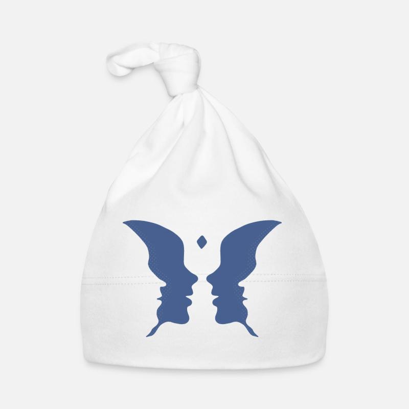 Kissing faces or a butterfly Organic Baby Cap