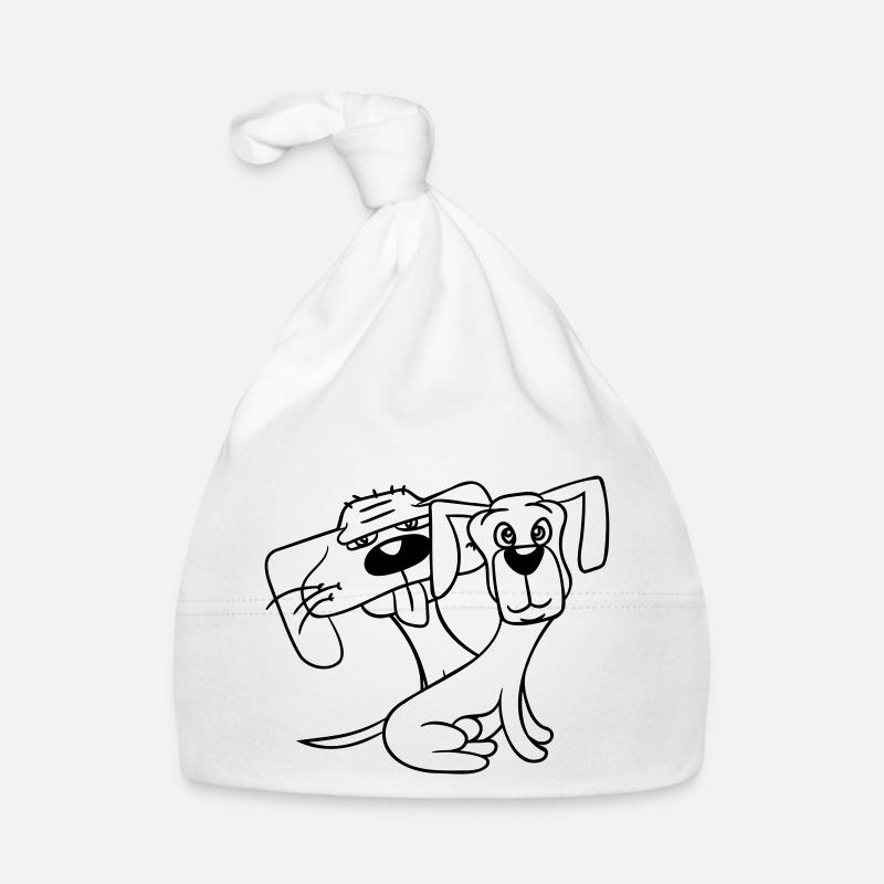 2 Dogs Looking Funny Funny Silly Sitting Cool Organic Baby Cap
