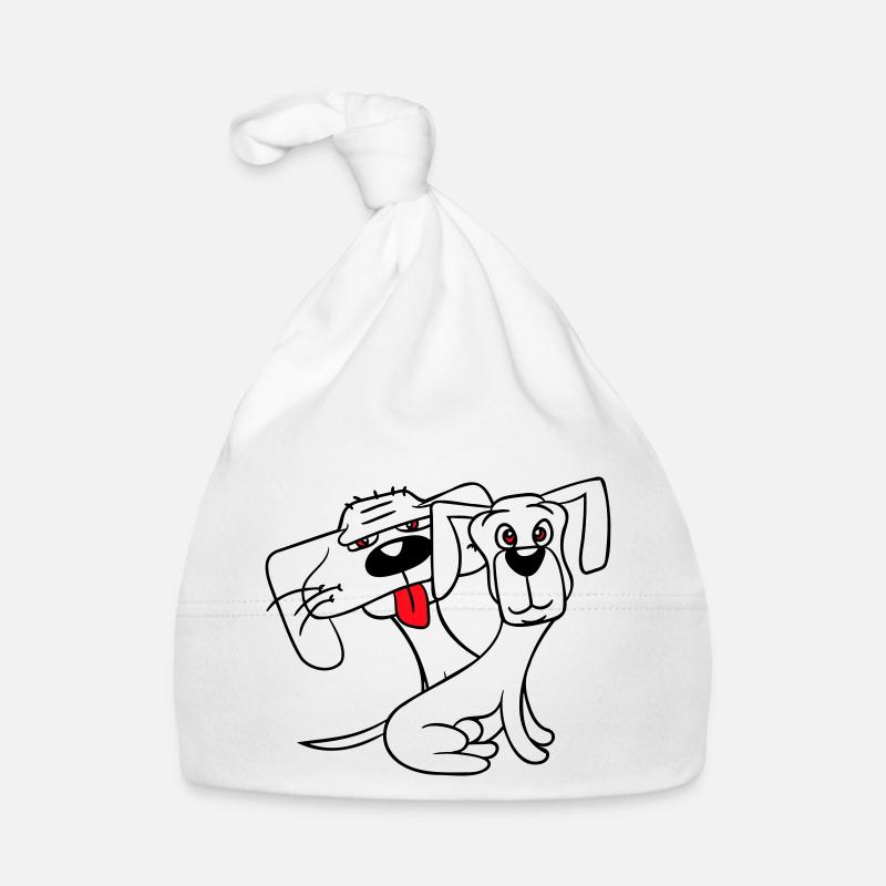 2 Dogs Looking Funny Funny Silly Sitting Cool Organic Baby Cap
