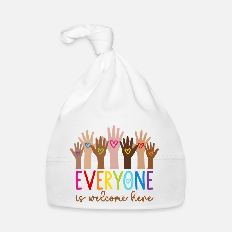Everyone is welcome here Baby Bio-Mütze