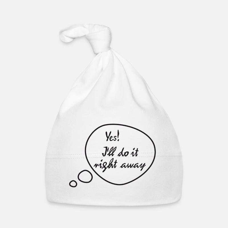 Rickel's Design: I'll do it right away Organic Baby Cap