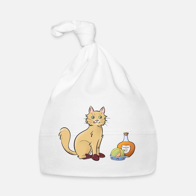 Chat-rentais - Bonnet bio Bébé - blanc