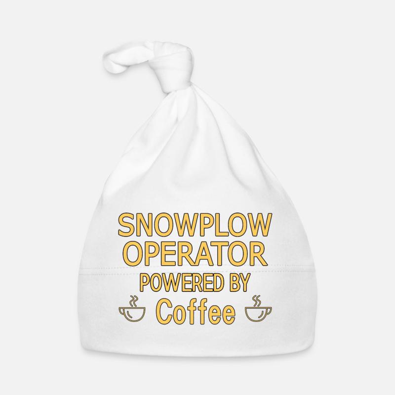 Snowplow Operator Powered Coffee Snow Plow Driver Organic Baby Cap