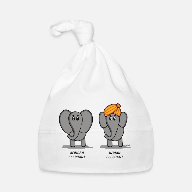 Éléphant d’Afrique, Éléphant d’Inde Bonnet bio Bébé