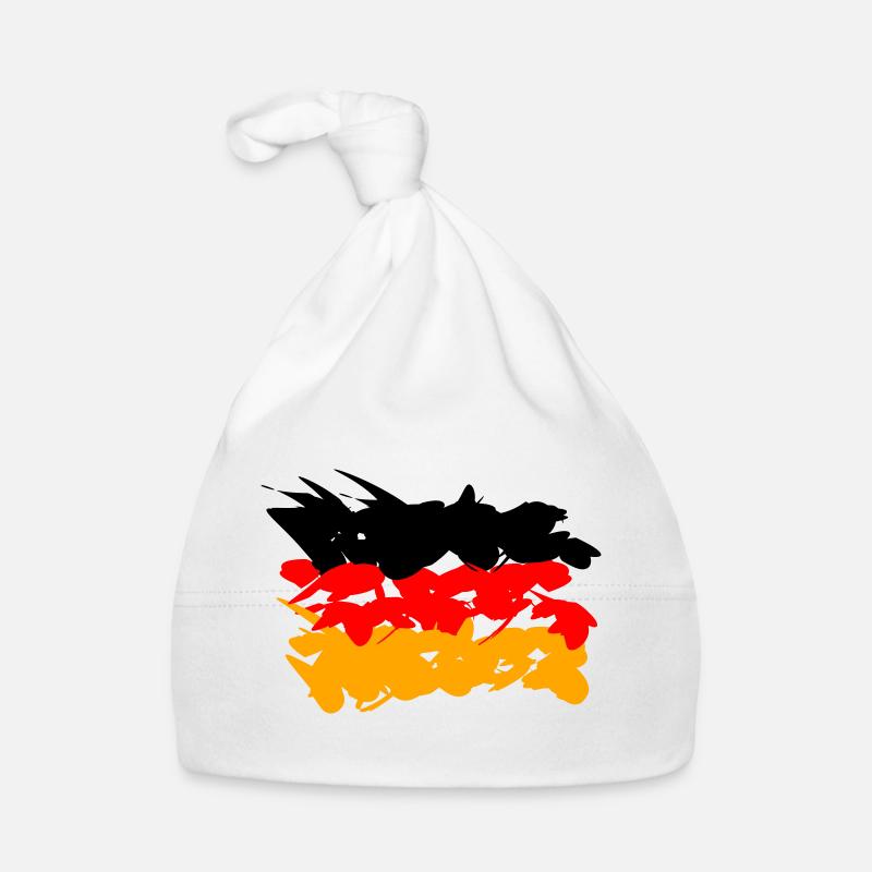 Drapeau de l’Allemagne Graffiti Design - Bonnet bio Bébé - blanc