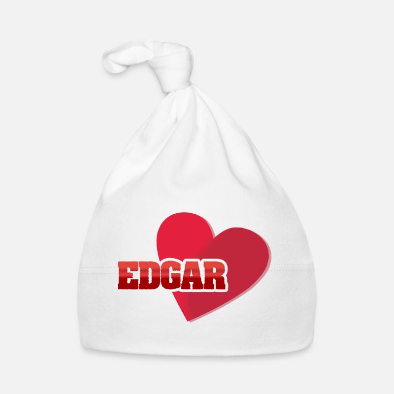 Heart EDGAR Lettering Organic Baby Cap