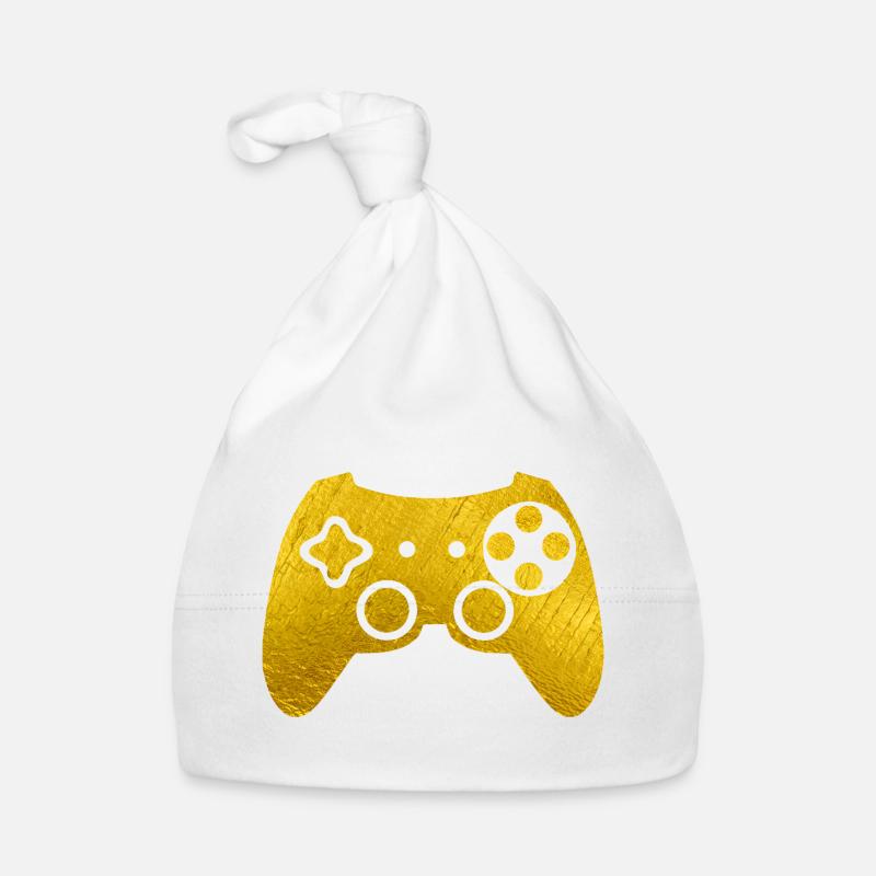 Manette de jeu dorée Bonnet bio Bébé