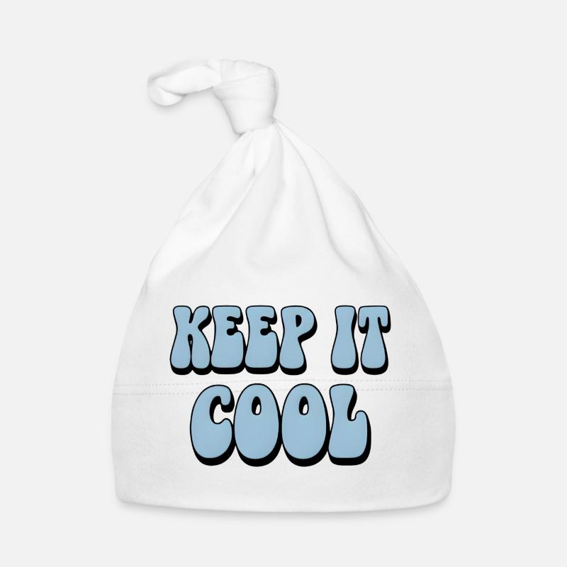 Restez cool Texte à bulles Bonnet bio Bébé