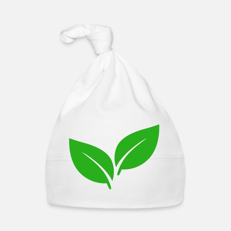Illustration de feuilles vertes Bonnet bio Bébé