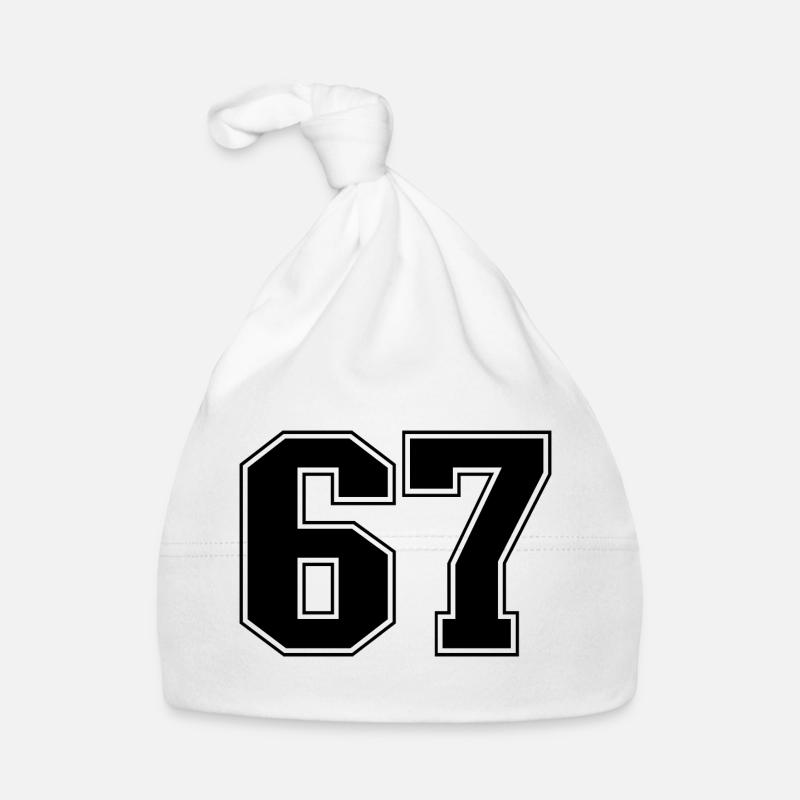 Fun 67 Number 6-7 6 7 Six Seven Organic Baby Cap