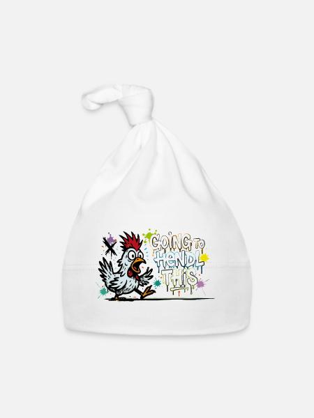 Going to Hendl This Graffiti Denglisch Spruch - Organic Baby Cap - white - Front