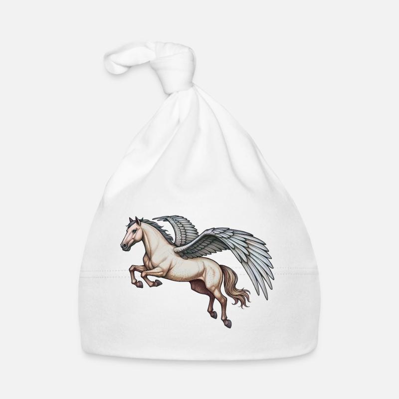 PEGASUS - animals - Bonnet bio Bébé - blanc