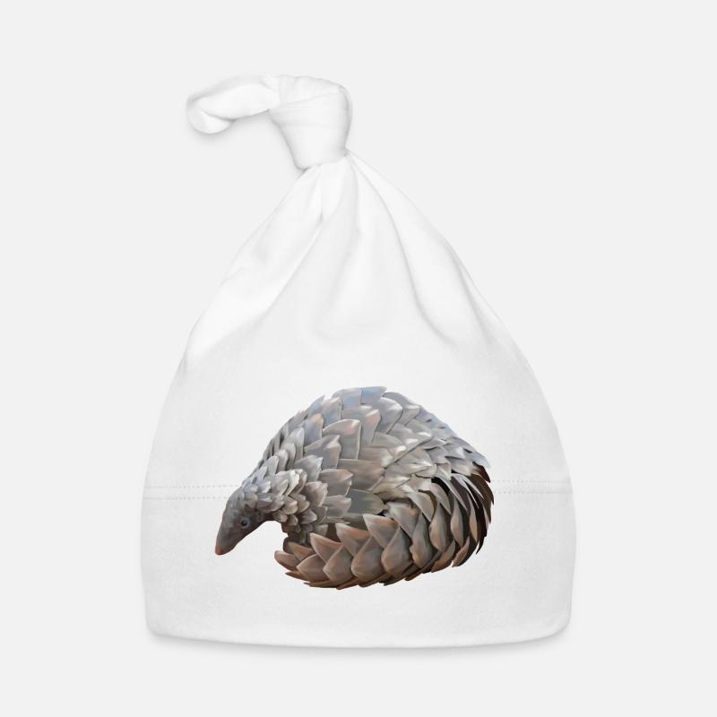 Pangolin dessiné à la main Bonnet bio Bébé
