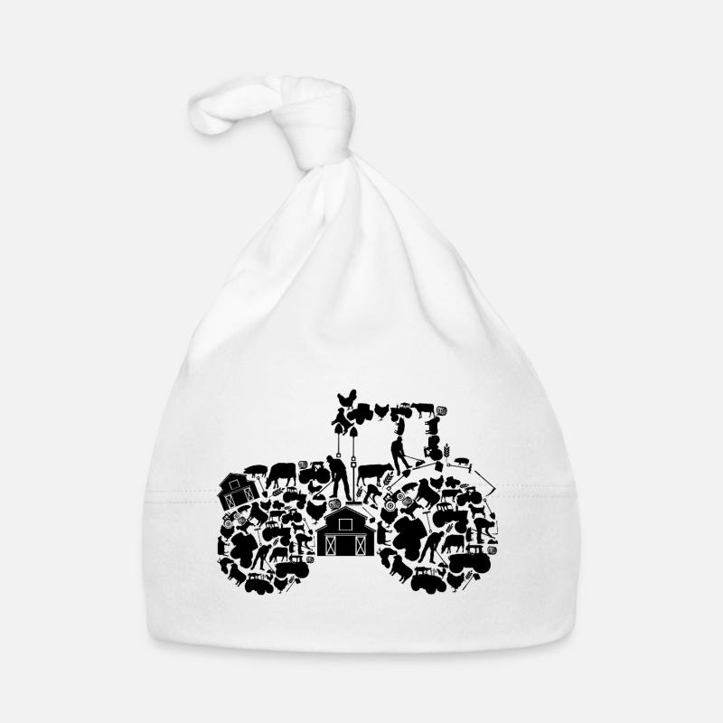 Traktor Baby Bio-Mütze
