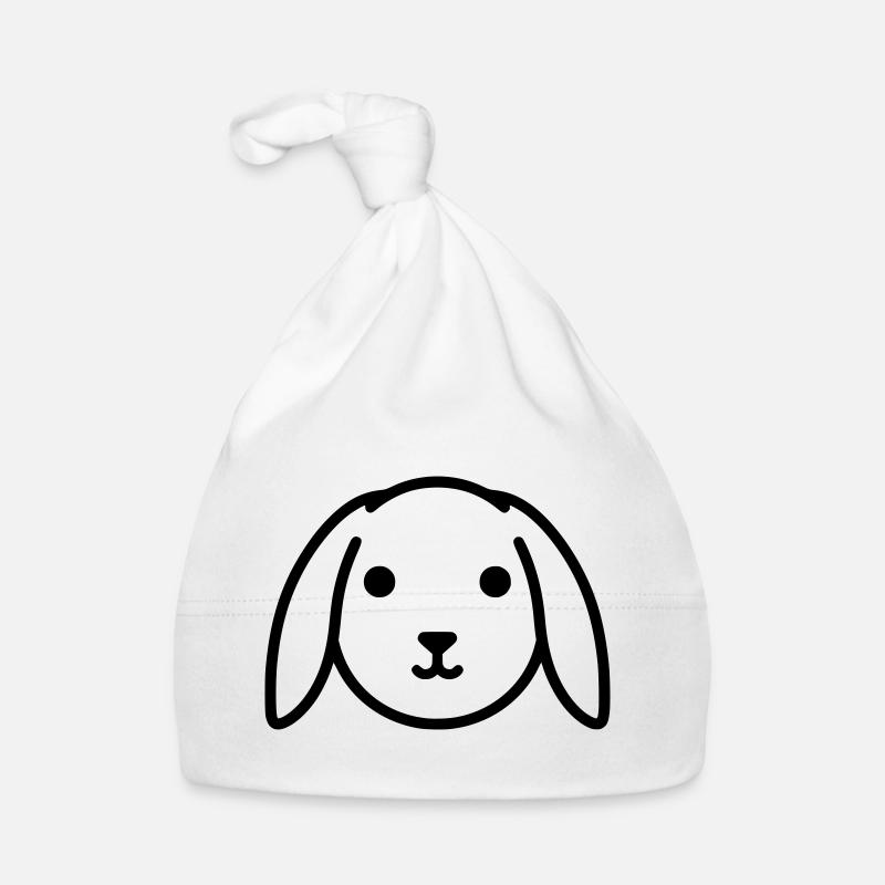 Cute floppy ear bunny rabbit head Organic Baby Cap