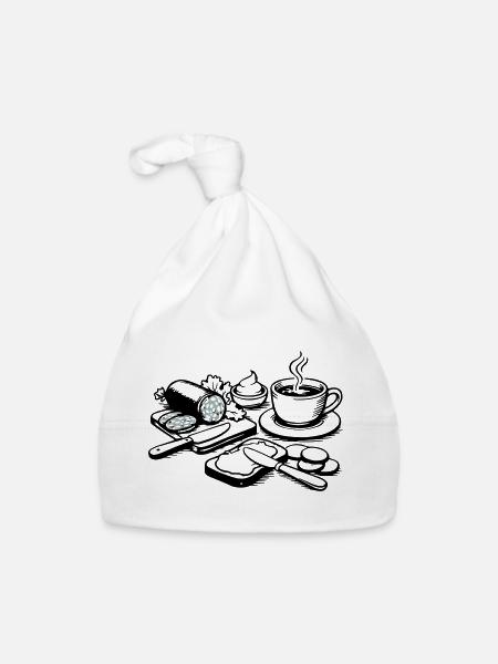 repas - Bonnet bio Bébé - blanc - Devant