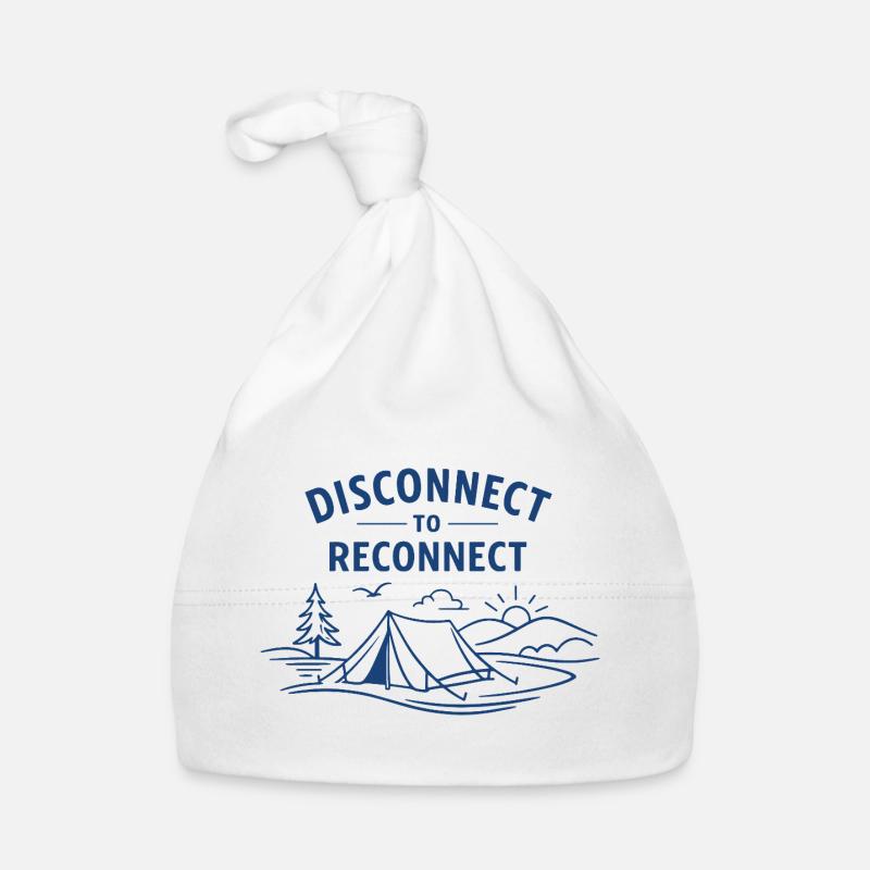 Disconnect to reconnect | Camping Mindfulness Organic Baby Cap