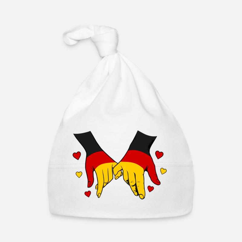 Drapeau allemand main dans la main Bonnet bio Bébé