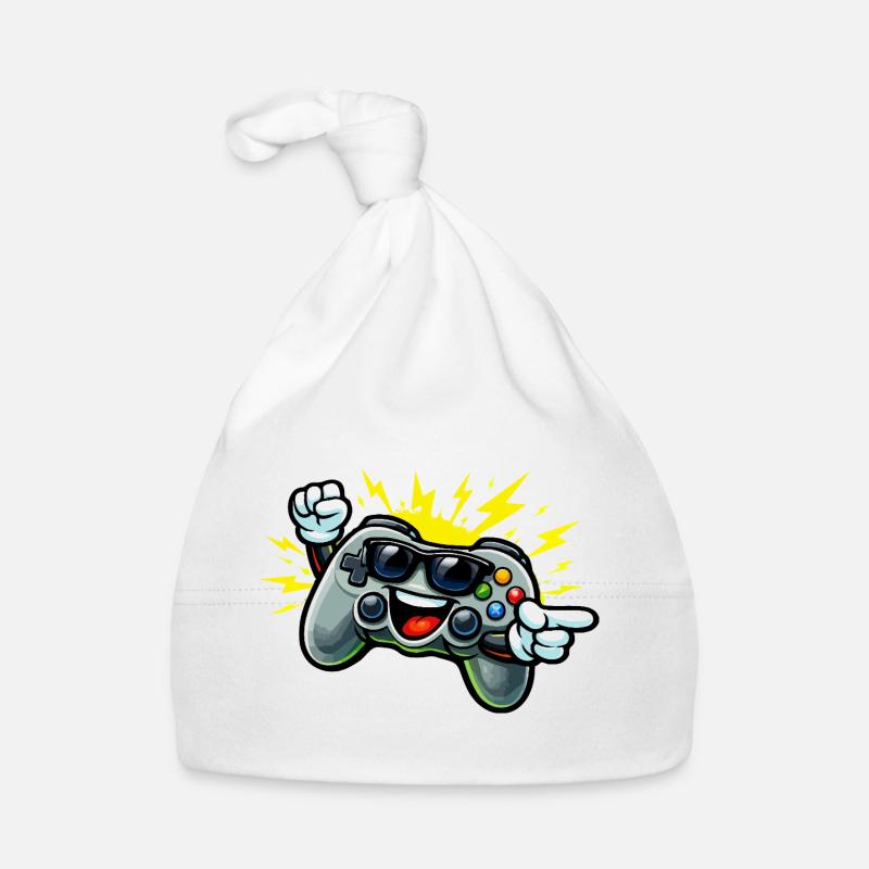 Retro Controller Fun Organic Baby Cap