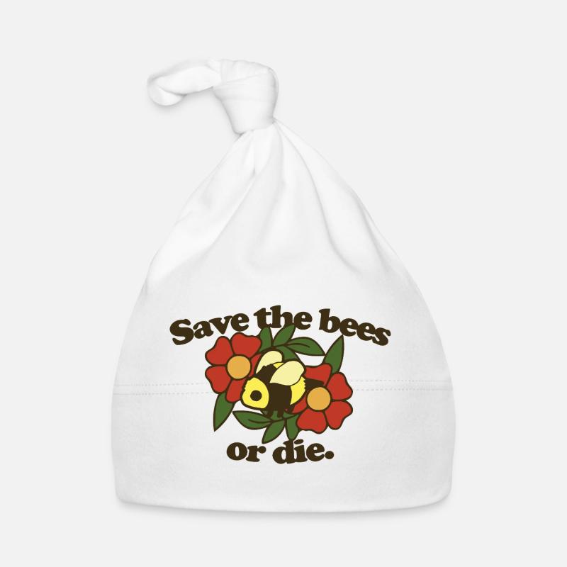 Rette die Bienen oder stirb Baby Bio-Mütze