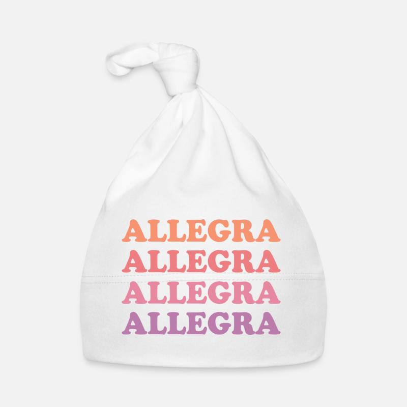 Allegra as a given name Organic Baby Cap