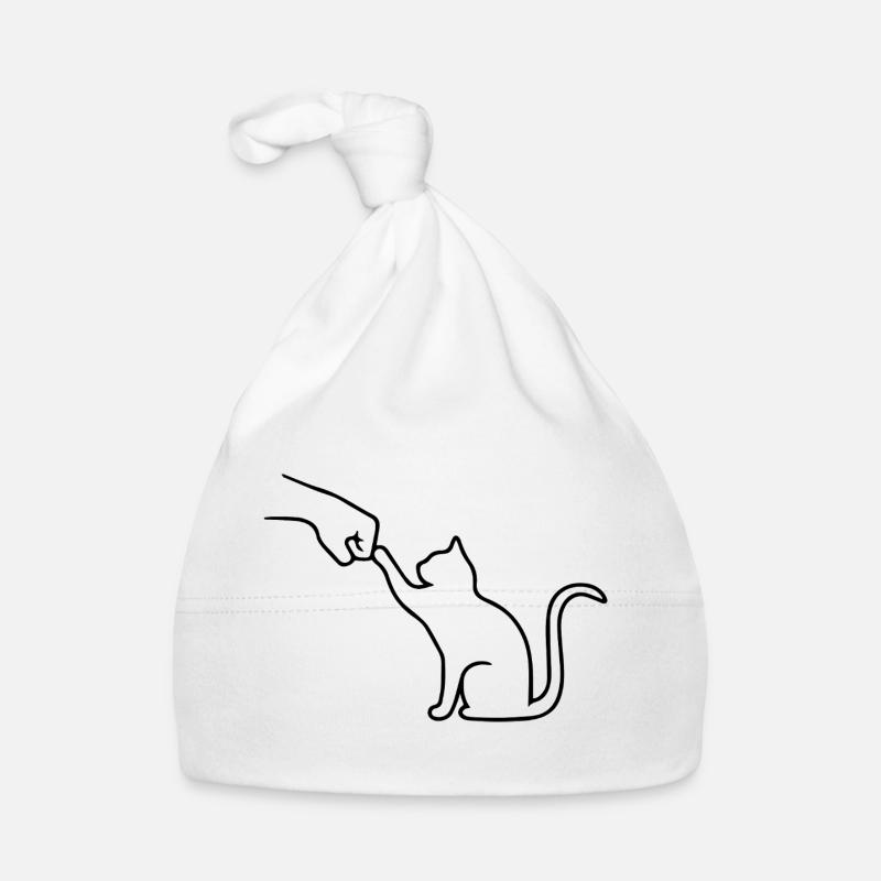 Katze Pfote Team Faust lustig Baby Bio-Mütze